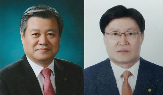 대한치과의사협회 대의원총회 우종윤 의장(왼쪽)과 윤두중 부의장.