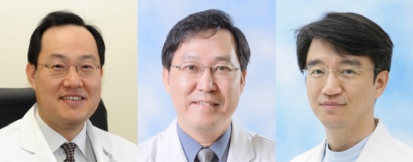 (왼쪽부터)하종원, 송영구, 심준성 교수.