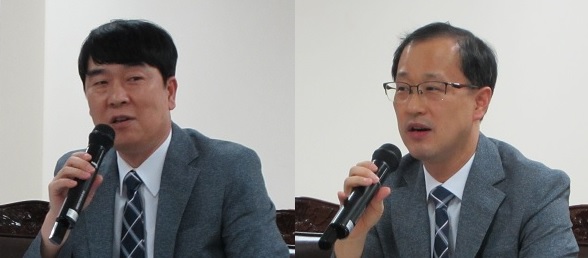 GAMEX2020 최유성 대회장(오른쪽)과 김영훈 조직위원장.