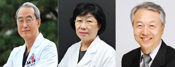 (왼쪽부터)황충주, 김은경, 박경표 교수.