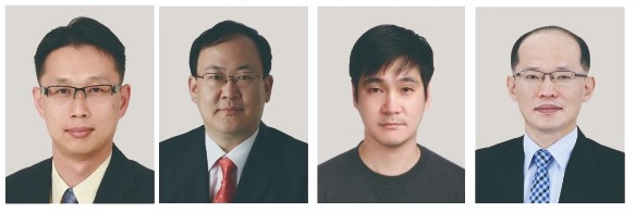 (왼쪽부터)박정원 교수, 이양진 교수, 조용식 원장, 박찬진 교수.